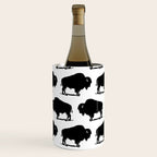 Buffalo Bison Pattern 267 Black and White Wine Chiller Gallery Image 3