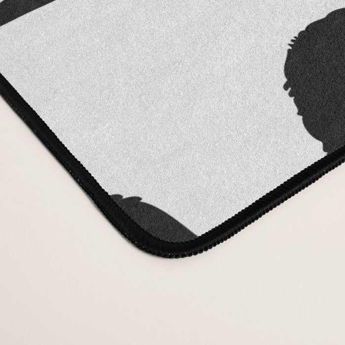Buffalo Bison Pattern 267 Black and White Desk Mat Gallery Image 4