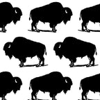 Buffalo Bison Pattern 267 Black and White Coffee Mug Gallery Image 2