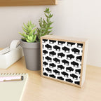 Buffalo Bison Pattern 267 Black and White Mini Art Print Gallery Image 2