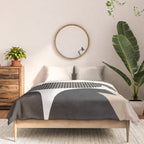 black white abstract shape art 2 Comforter Gallery Image 3