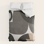 black white abstract shape art 2 Comforter Gallery Image 6