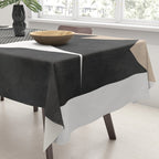 black white abstract shape art 2 Tablecloth Gallery Image 3