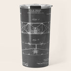 Wright Brother'S Plane Patent - Aviation Art - Black Chalkboard Travel Mug Gallery Image 1