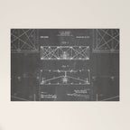 Wright Brother'S Plane Patent - Aviation Art - Black Chalkboard Welcome Mat Gallery Image 1