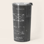Wright Brother'S Plane Patent - Aviation Art - Black Chalkboard Travel Mug Gallery Image 2