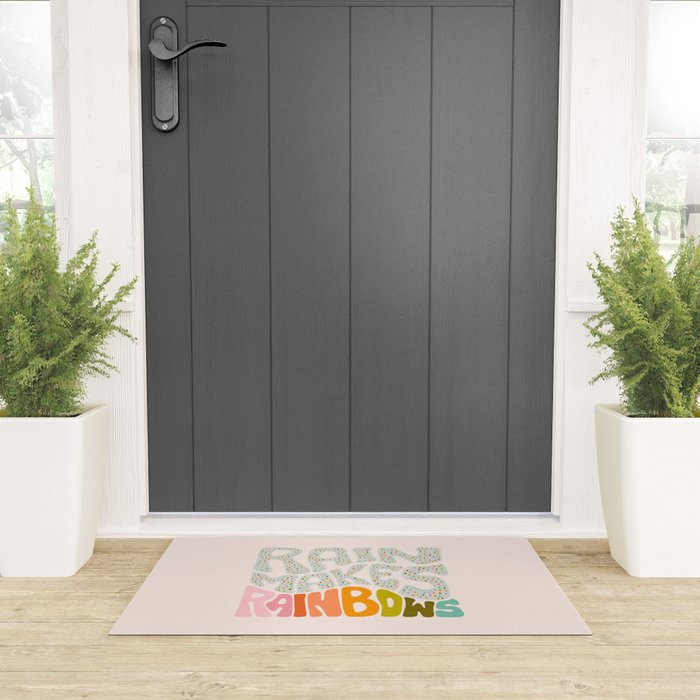 Rain Makes Rainbows Welcome Mat Gallery Image 3