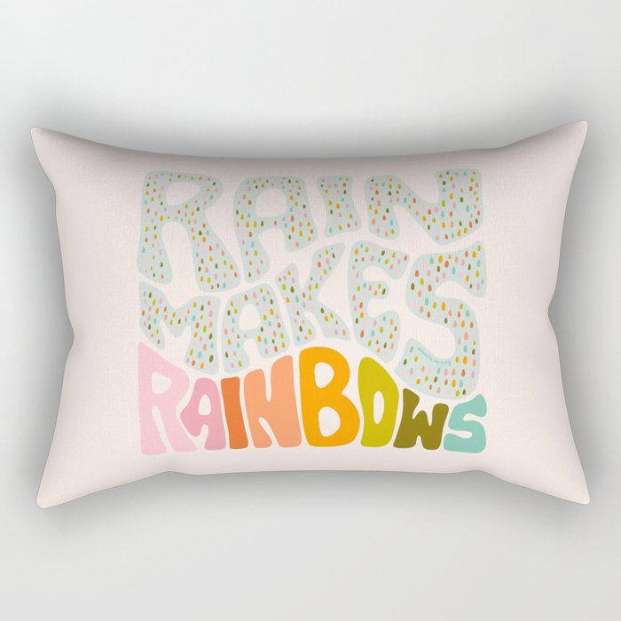 Rain Makes Rainbows Rectangular Pillow Gallery Image 1