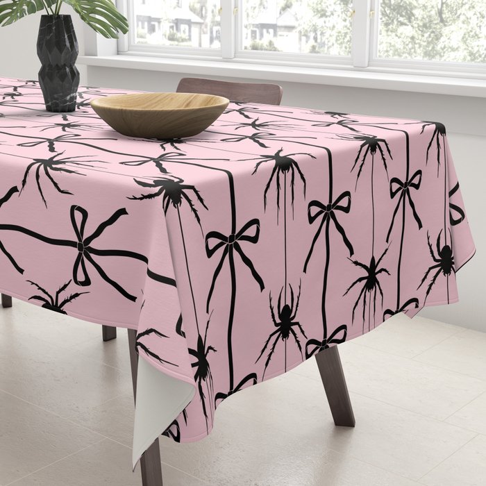 Spider and Bows on Pink Tablecloth Gallery Image 3