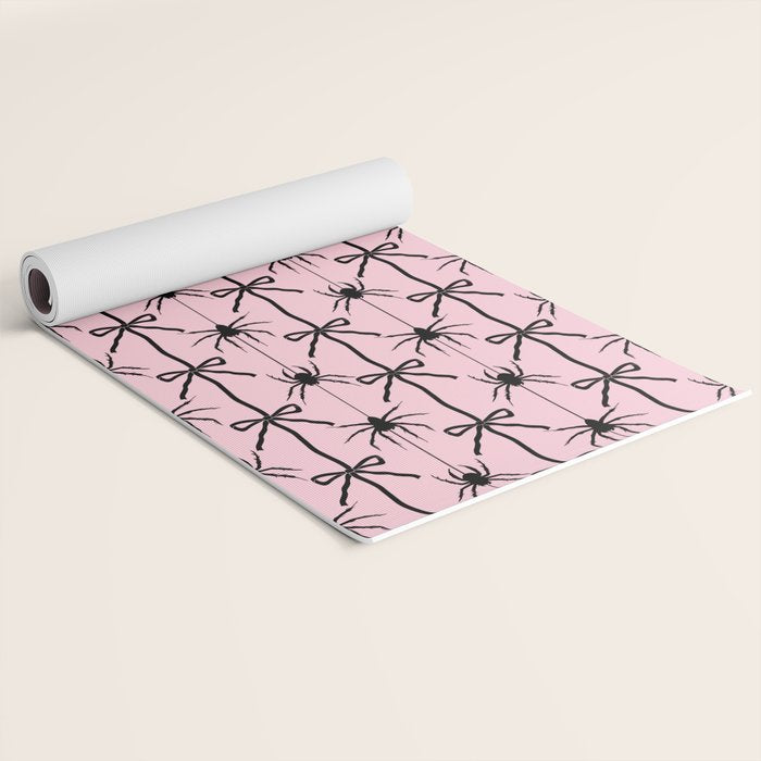 Spider and Bows on Pink Yoga Mat Gallery Image 2