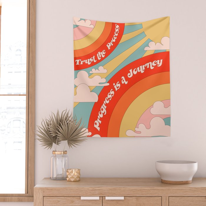 PROGRESS IS A JOURNEY Wall Tapestry Gallery Image 2