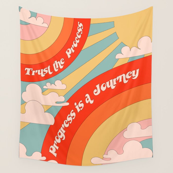 PROGRESS IS A JOURNEY Wall Tapestry Gallery Image 4