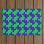  Ocean Crinkle Houndstooth Outdoor Rug Gallery Image 1