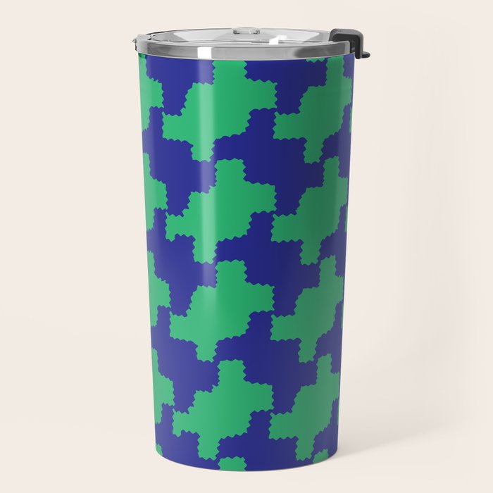  Ocean Crinkle Houndstooth Travel Mug Gallery Image 2