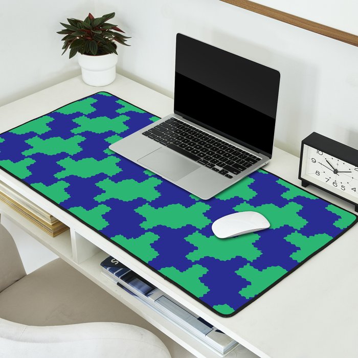 Ocean Crinkle Houndstooth Desk Mat Gallery Image 2
