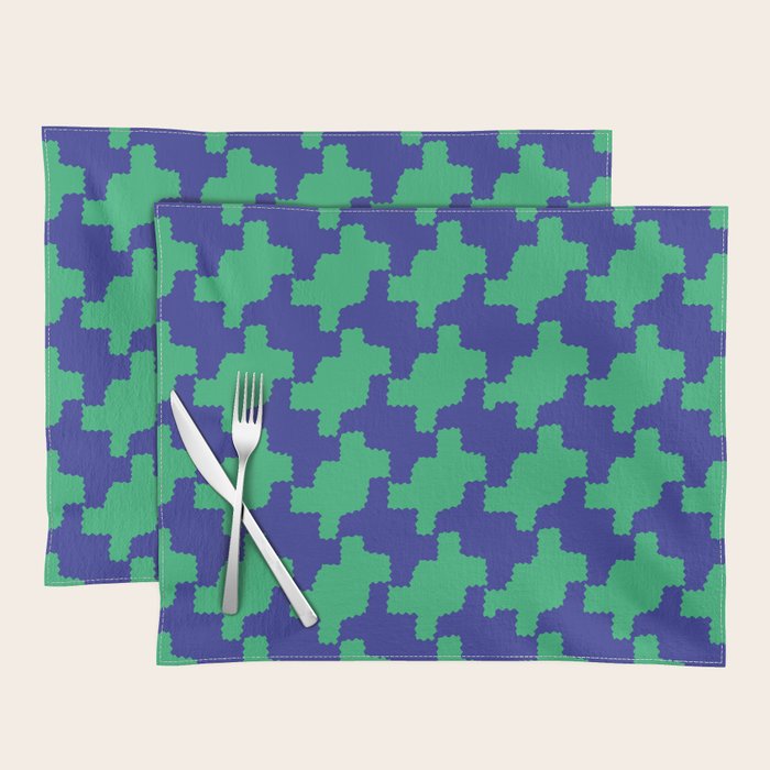 Ocean Crinkle Houndstooth Placemat Gallery Image 1