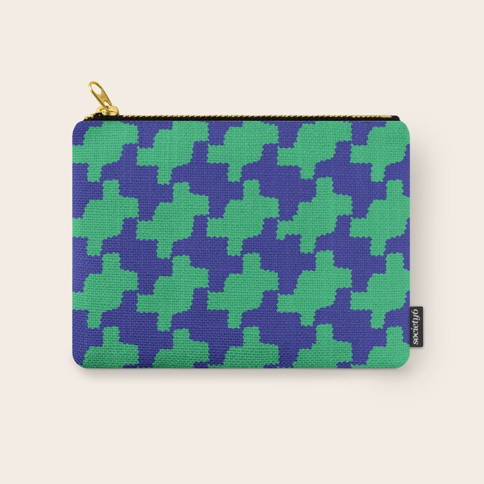  Ocean Crinkle Houndstooth Carry All Pouch Gallery Image 1