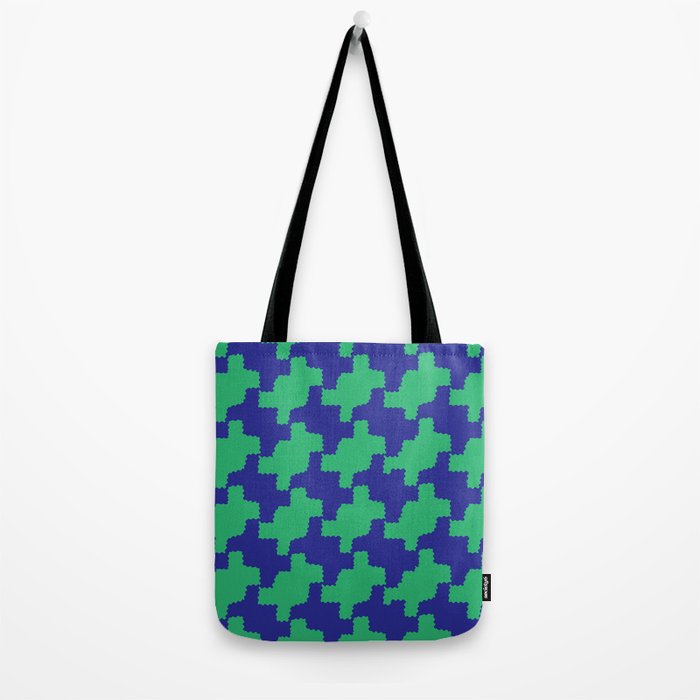  Ocean Crinkle Houndstooth Tote Bag Gallery Image 2