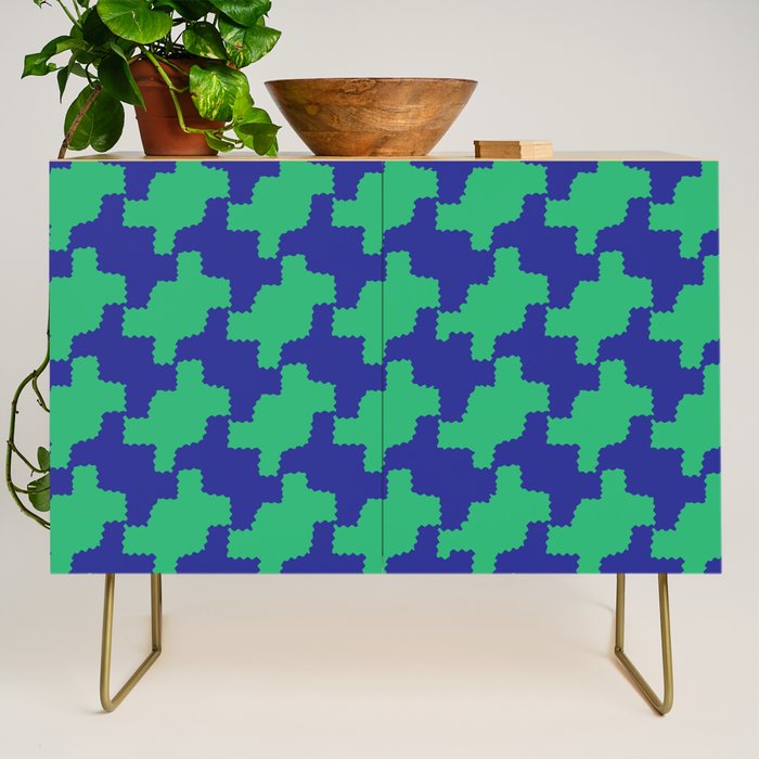  Ocean Crinkle Houndstooth Credenza Gallery Image 1