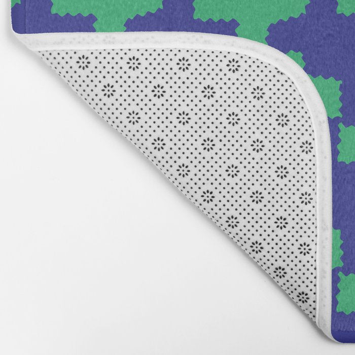  Ocean Crinkle Houndstooth Bath Mat Gallery Image 2