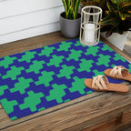 Ocean Crinkle Houndstooth Outdoor Rug Gallery Image 2