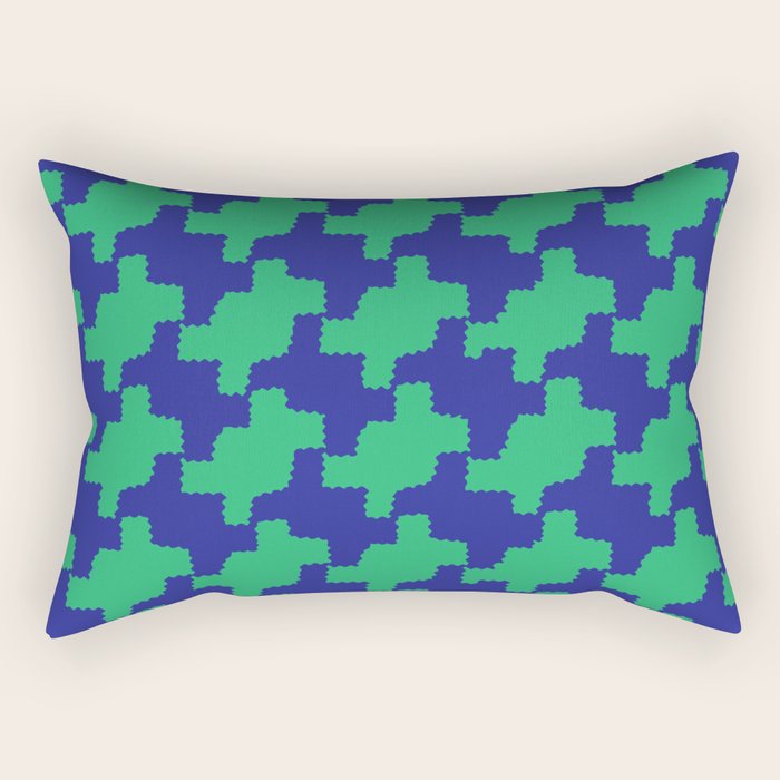  Ocean Crinkle Houndstooth Rectangular Pillow Gallery Image 2