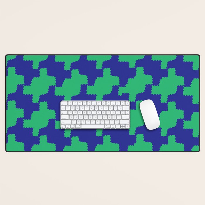  Ocean Crinkle Houndstooth Desk Mat Gallery Image 1