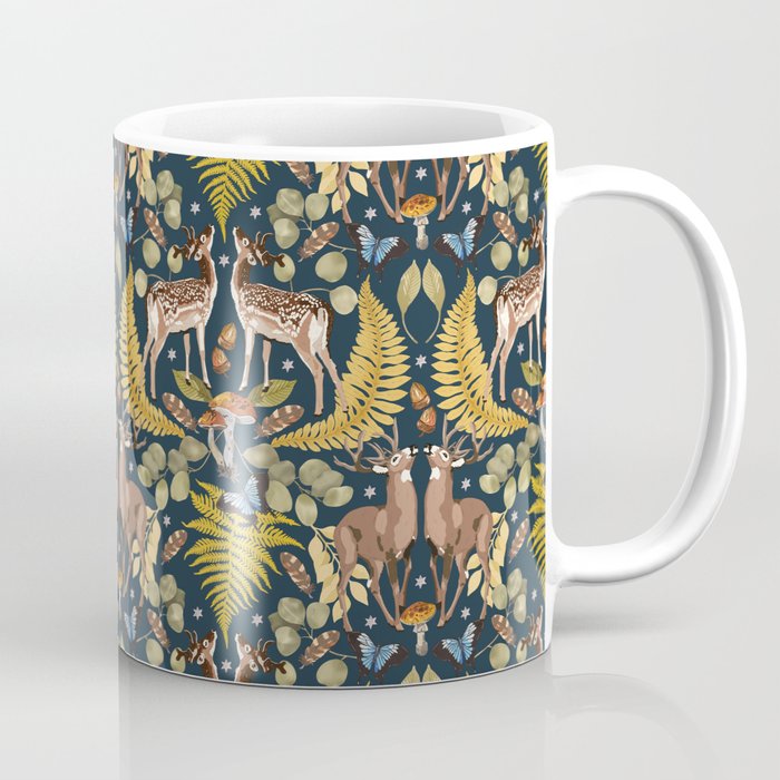 Deer Reflection at Night A Coffee Mug Gallery Image 1