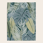 Blue tropical leaves Poster Gallery Image 4