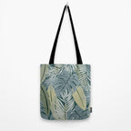 Blue tropical leaves Tote Bag Gallery Image 2