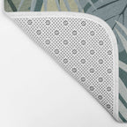 Blue tropical leaves Bath Mat Gallery Image 2