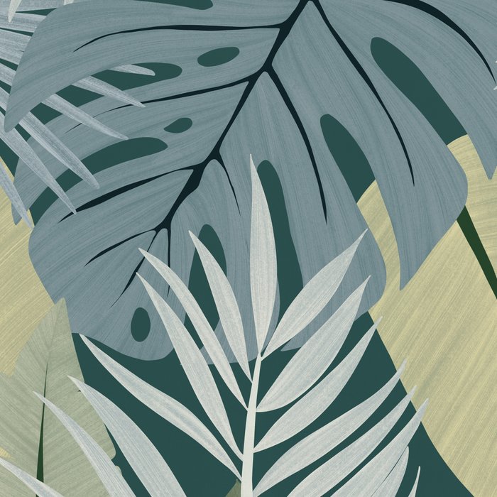 Blue tropical leaves Coffee Mug Gallery Image 2