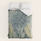 Blue tropical leaves Duvet Cover Gallery Image 6