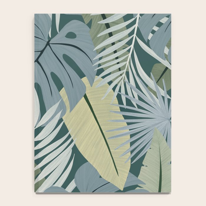 Blue tropical leaves Notebook Gallery Image 4