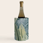 Blue tropical leaves Wine Chiller Gallery Image 2