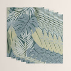 Blue tropical leaves Wrapping Paper Gallery Image 3