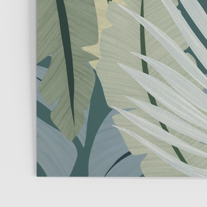 Blue tropical leaves Poster Gallery Image 3