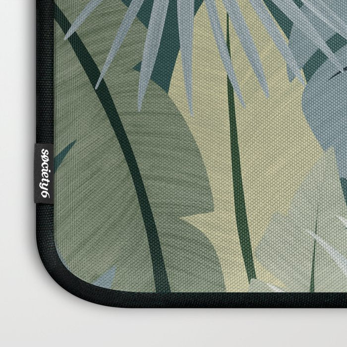 Blue tropical leaves Laptop Sleeve Gallery Image 3