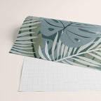 Blue tropical leaves Wrapping Paper Gallery Image 2