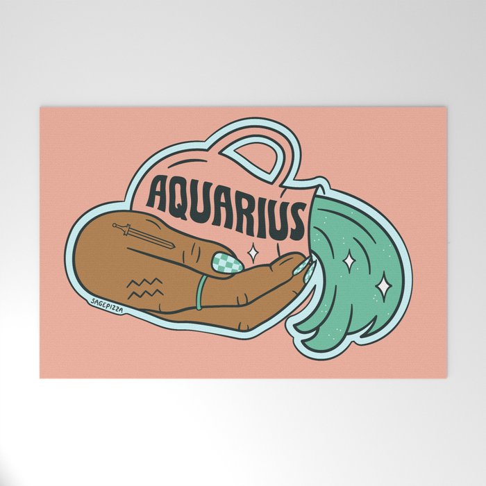 AQUARIUS (DARK) Welcome Mat Gallery Image 1