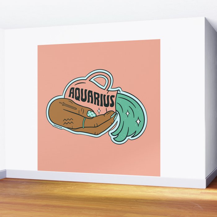 AQUARIUS (DARK) Wall Mural Gallery Image 2
