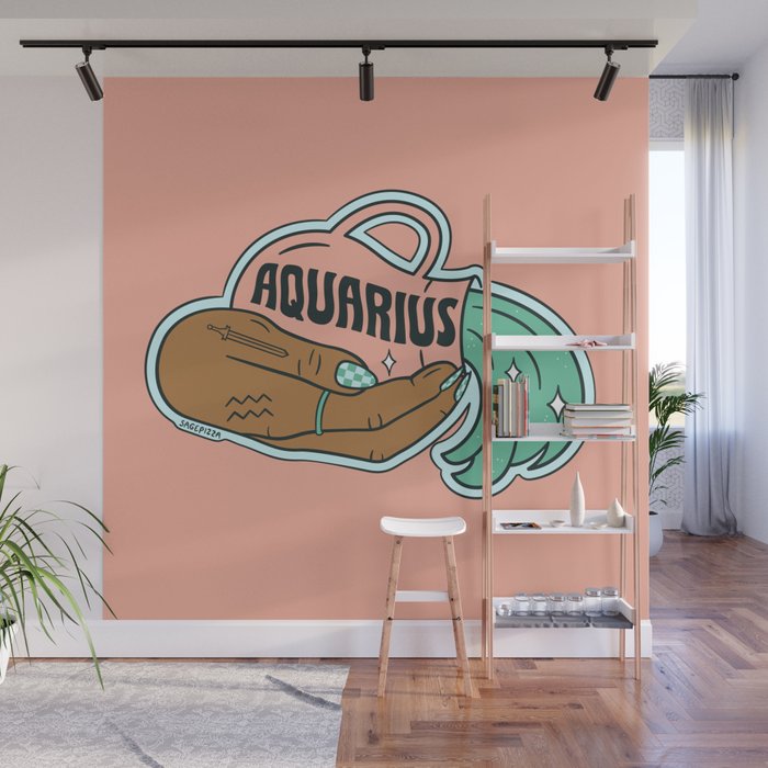 AQUARIUS (DARK) Wall Mural Gallery Image 1