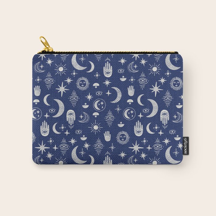 Mystic symbols in the dark sky Carry All Pouch Gallery Image 1