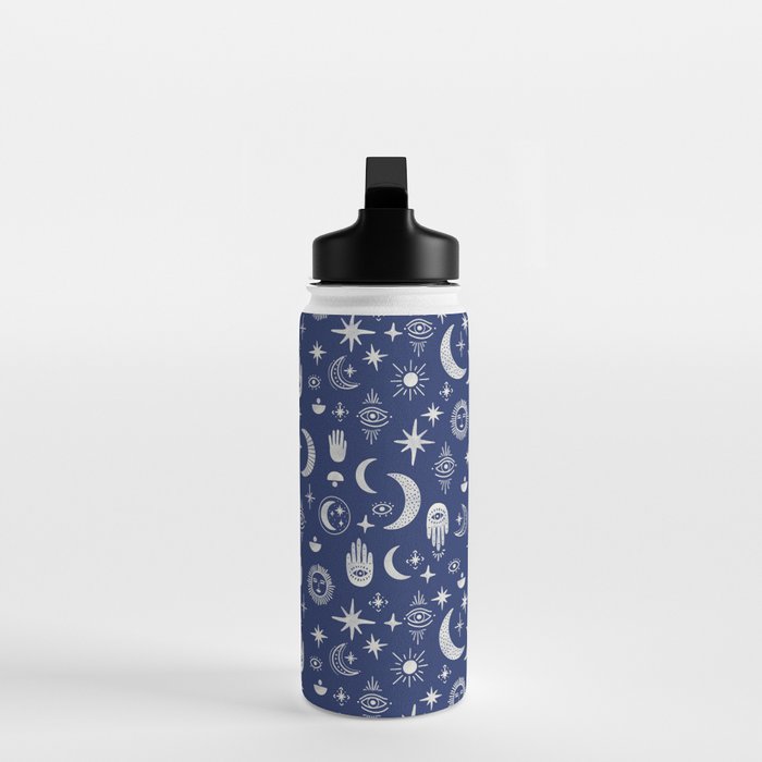 Mystic symbols in the dark sky Water Bottle Gallery Image 3