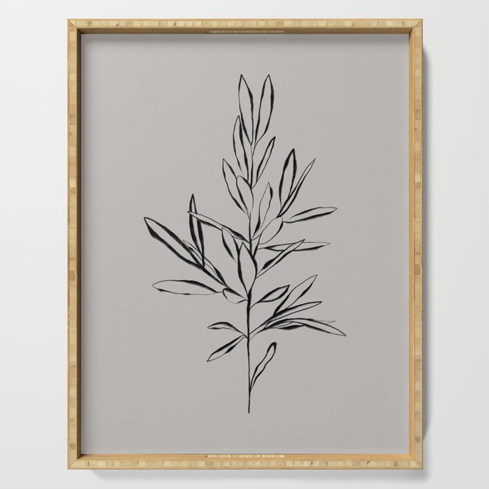 Elegant Olive Branch Serving Tray Gallery Image 1