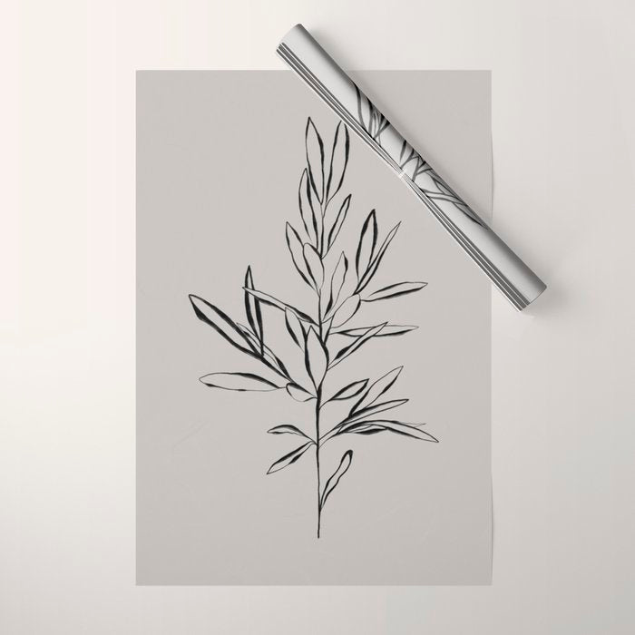 Elegant Olive Branch Wrapping Paper Gallery Image 1