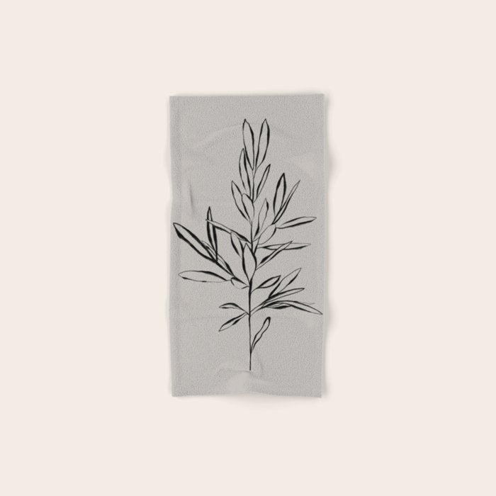 Elegant Olive Branch Bath Towel Gallery Image 1