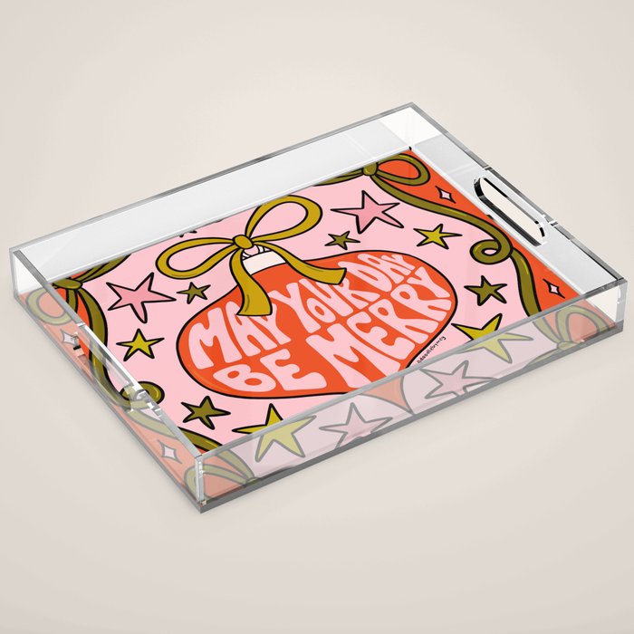 May Your Day Be Merry Acrylic Tray Gallery Image 1
