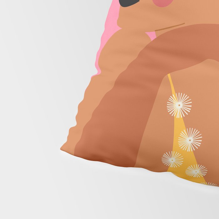 Golden Embrace - Self-Love Portrait of a Black Woman Pillow Sham Gallery Image 4