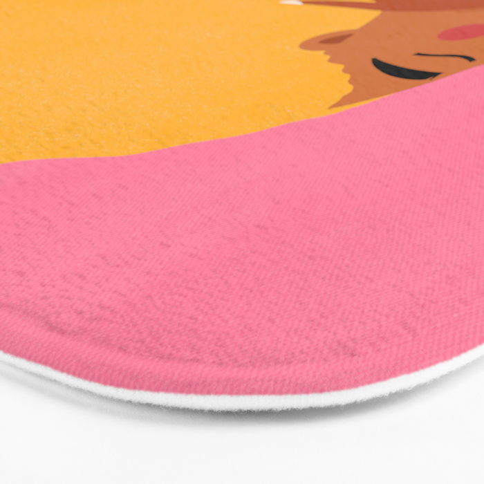 Golden Embrace - Self-Love Portrait of a Black Woman Bath Mat Gallery Image 3